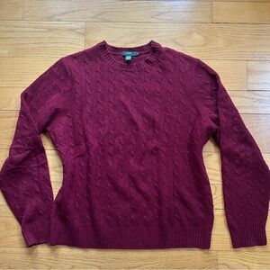 J. Crew Cable Knit Crewneck Sweater